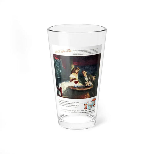 Maxwell House Coffee ad, Woman's Day, August 1948 (Magazine Illustration) Pint Glass 16oz 16oz - Go Mug Yourself