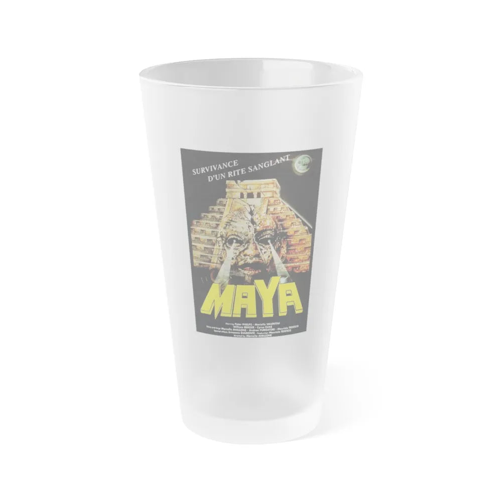 MAYA 1989 Movie Poster - Frosted Pint Glass 16oz-16oz-Frosted-Go Mug Yourself