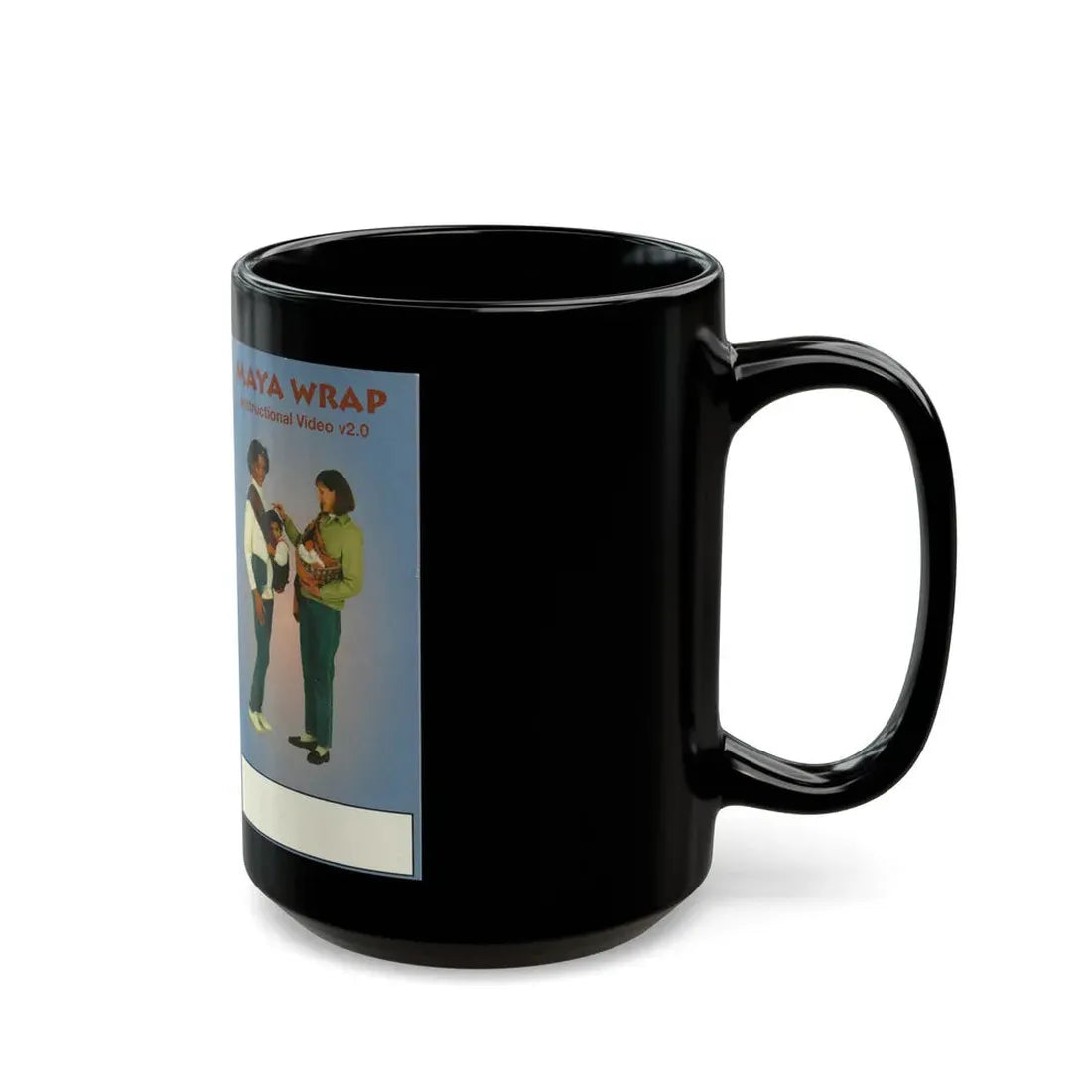 MAYA WRAP INSTRUCTIONAL VIDEO (VHS COVER) - Black Coffee Mug - Go Mug Yourself