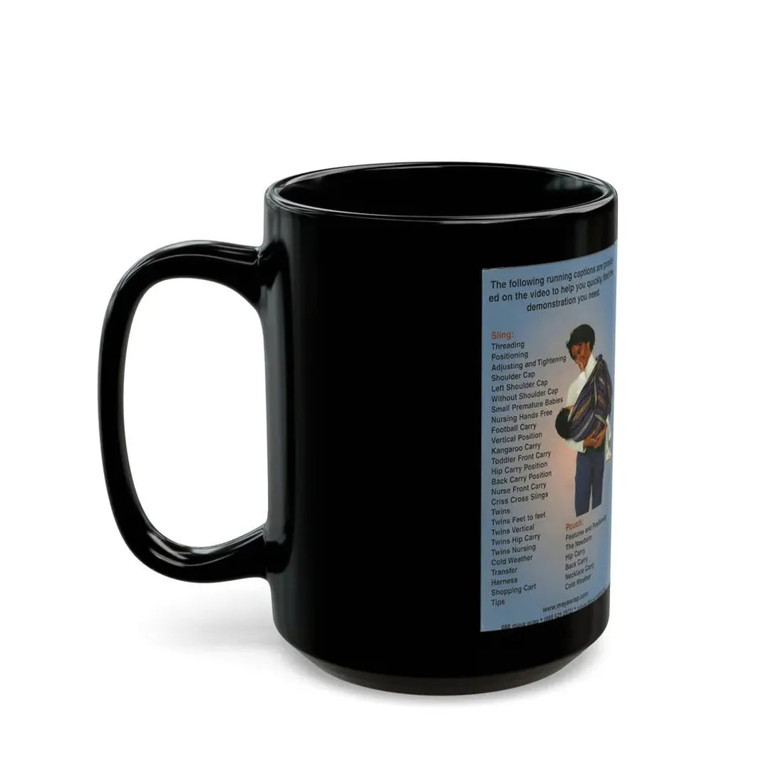 MAYA WRAP INSTRUCTIONAL VIDEO (VHS COVER) - Black Coffee Mug - Go Mug Yourself