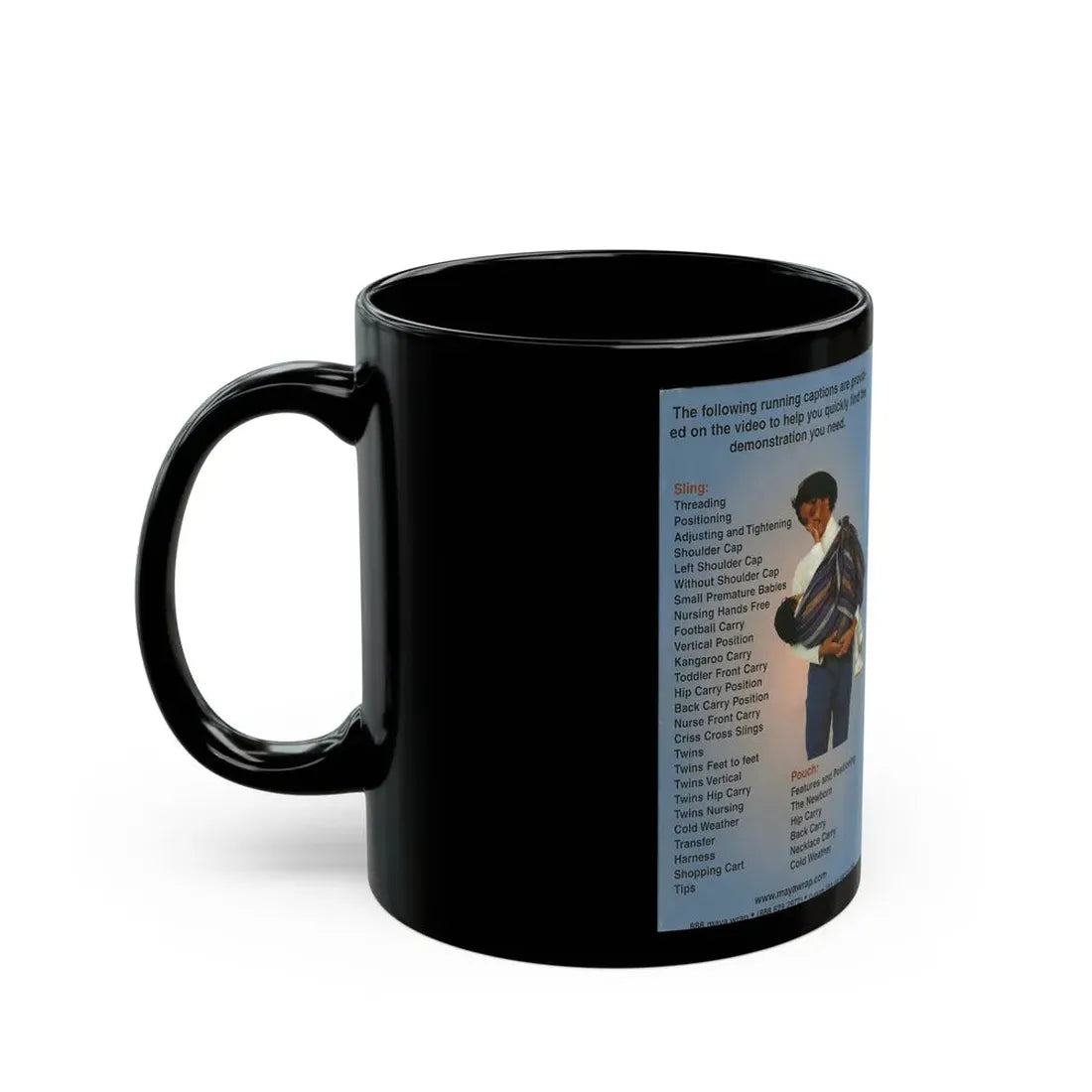 MAYA WRAP INSTRUCTIONAL VIDEO (VHS COVER) - Black Coffee Mug - Go Mug Yourself