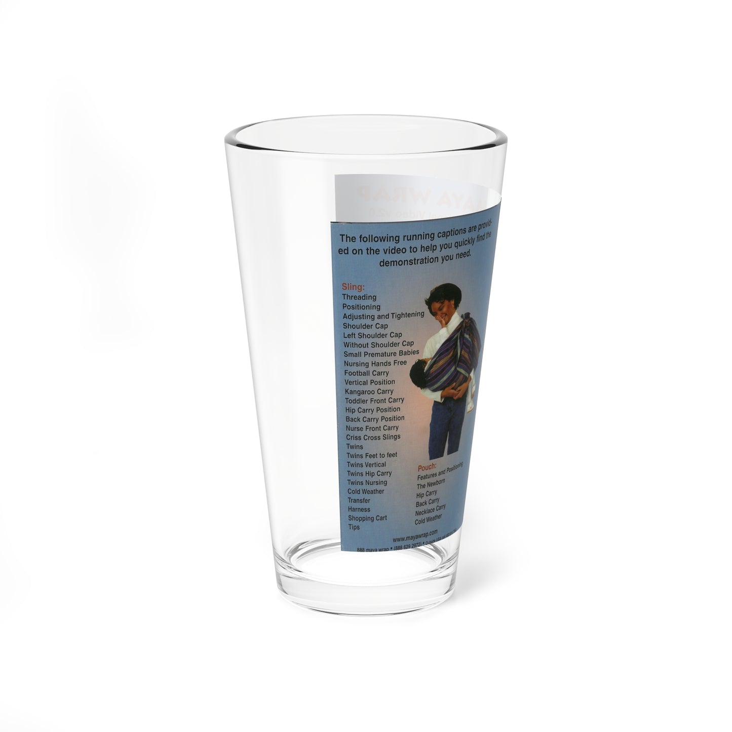 MAYA WRAP INSTRUCTIONAL VIDEO (VHS COVER) Pint Glass 16oz-Go Mug Yourself