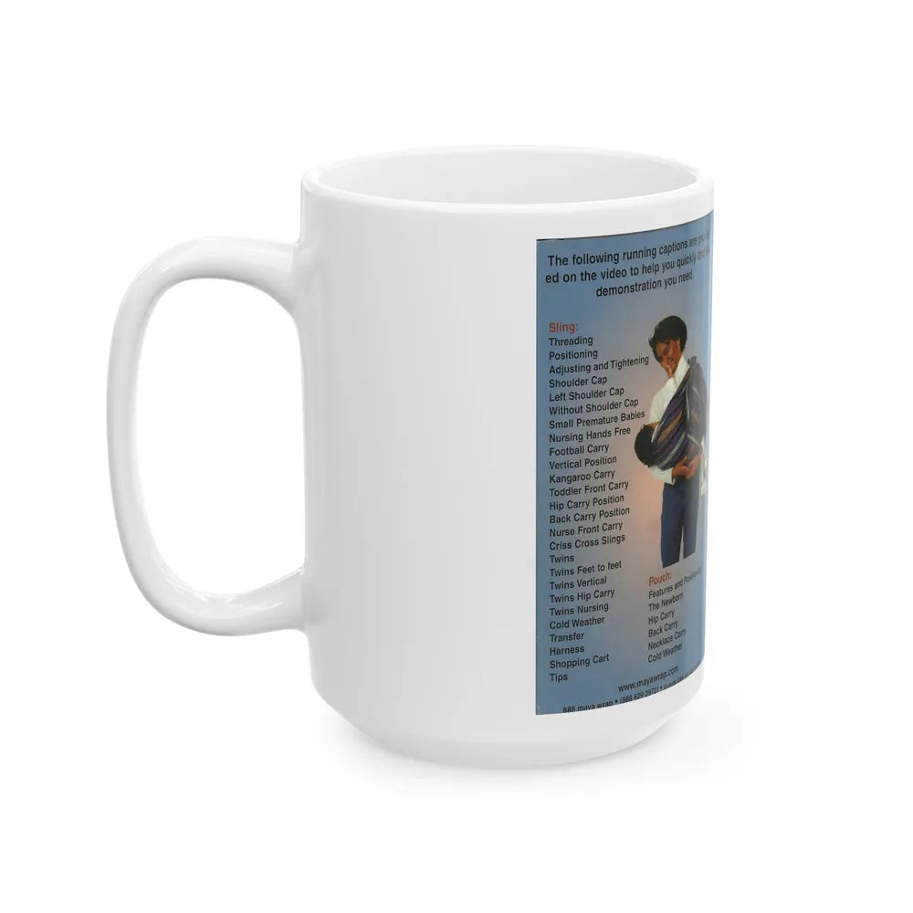 MAYA WRAP INSTRUCTIONAL VIDEO (VHS COVER) - White Coffee Mug-Go Mug Yourself