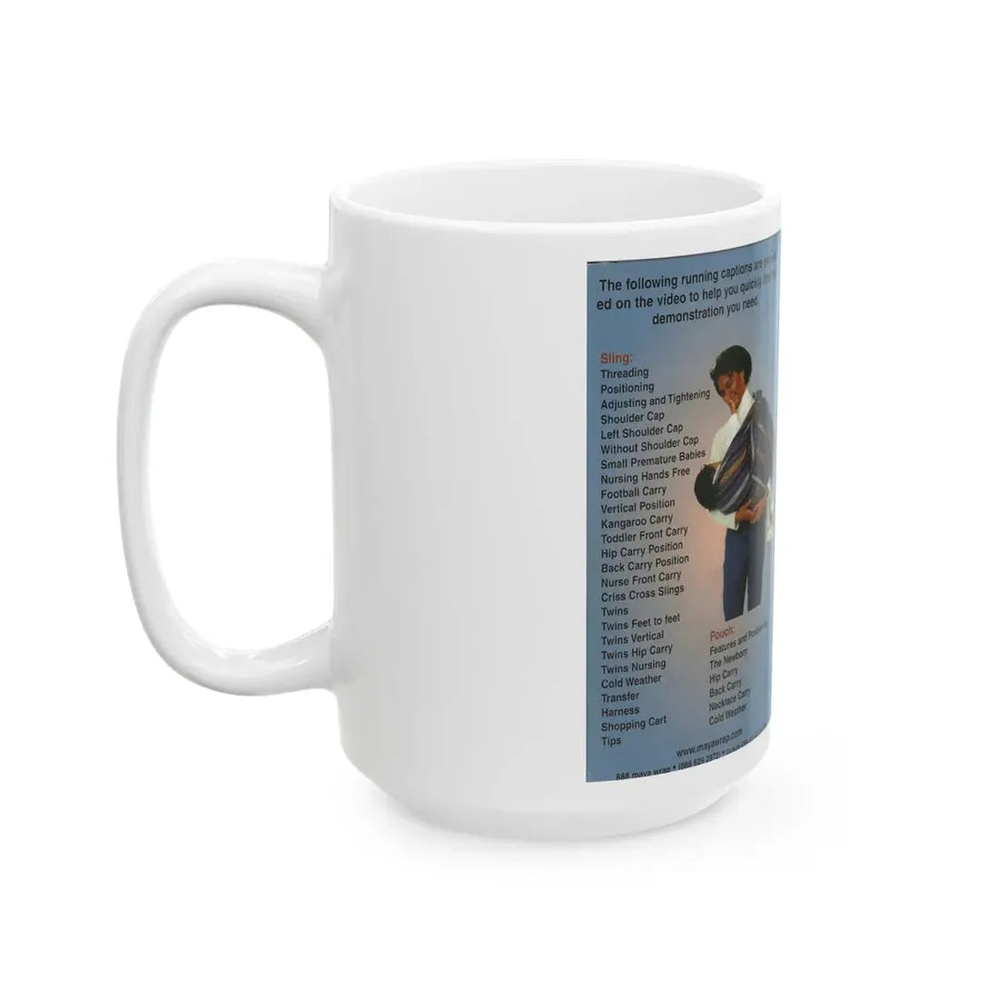 MAYA WRAP INSTRUCTIONAL VIDEO (VHS COVER) - White Coffee Mug - Go Mug Yourself