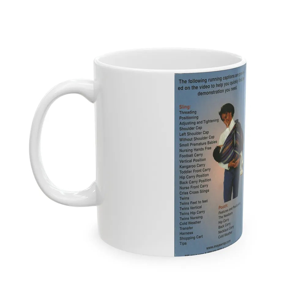 MAYA WRAP INSTRUCTIONAL VIDEO (VHS COVER) - White Coffee Mug-Go Mug Yourself