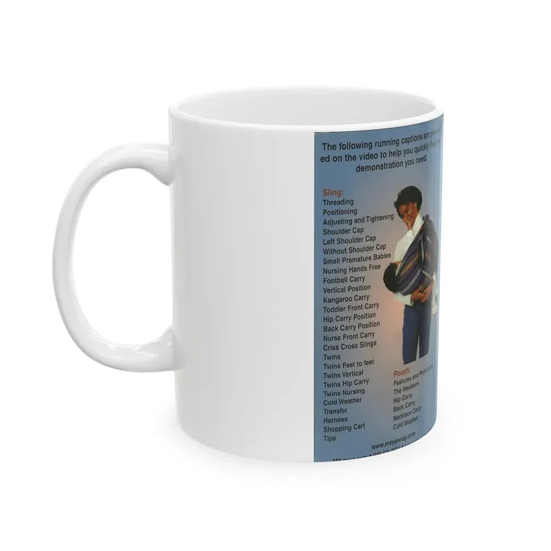 MAYA WRAP INSTRUCTIONAL VIDEO (VHS COVER) - White Coffee Mug - Go Mug Yourself