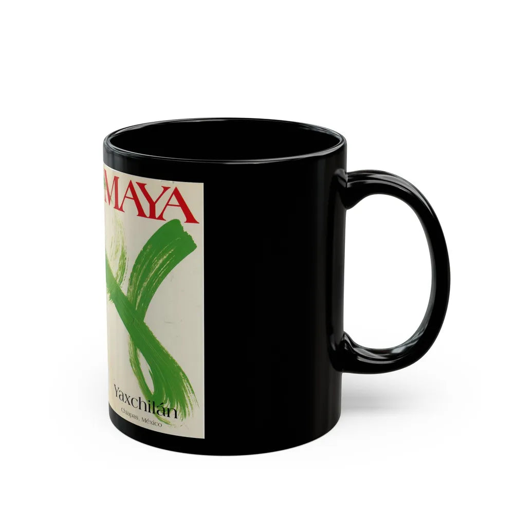 MAYA YAXCHILIAN CHIAPAS MEXICO (VHS COVER) - Black Coffee Mug-Go Mug Yourself