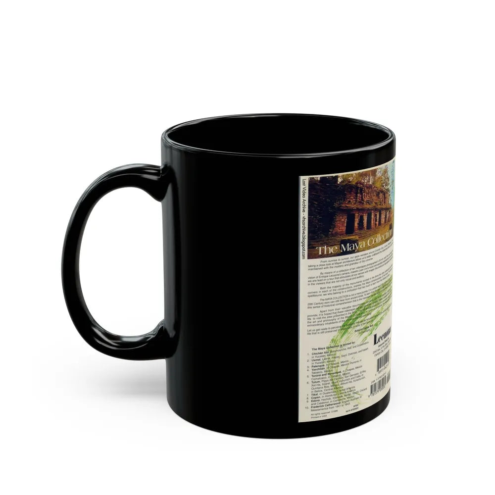 MAYA YAXCHILIAN CHIAPAS MEXICO (VHS COVER) - Black Coffee Mug-Go Mug Yourself