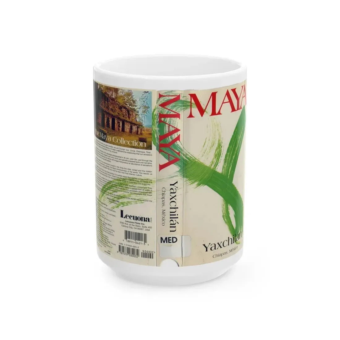 MAYA YAXCHILIAN CHIAPAS MEXICO (VHS COVER) - White Coffee Mug 15oz - Go Mug Yourself