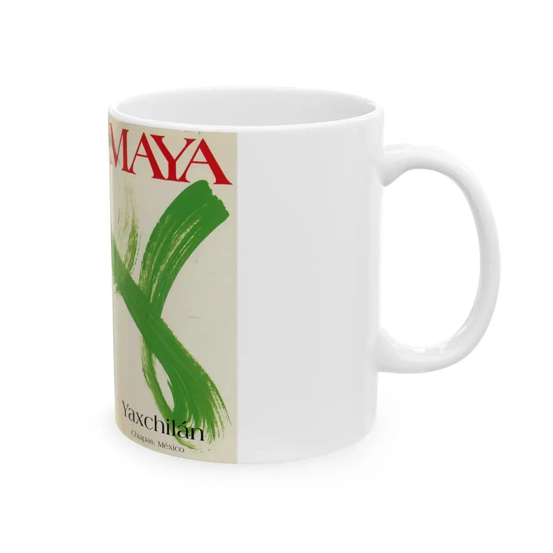 MAYA YAXCHILIAN CHIAPAS MEXICO (VHS COVER) - White Coffee Mug - Go Mug Yourself
