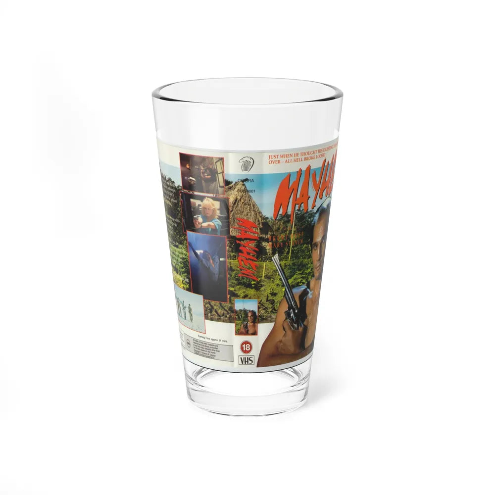 MAYHEM ACTION (VHS COVER) Pint Glass 16oz 16oz - Go Mug Yourself