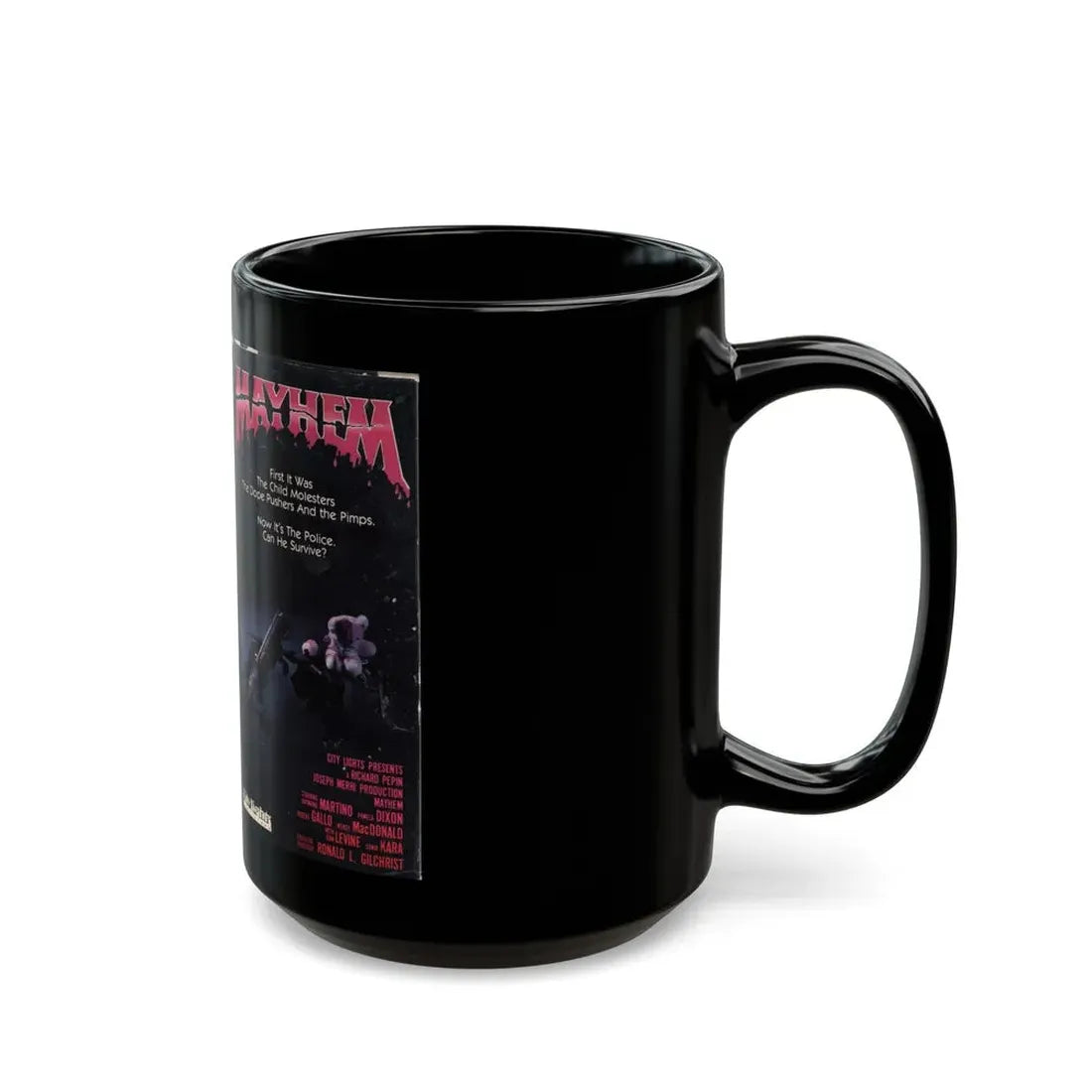 MAYHEM (VHS COVER) - Black Coffee Mug - Go Mug Yourself