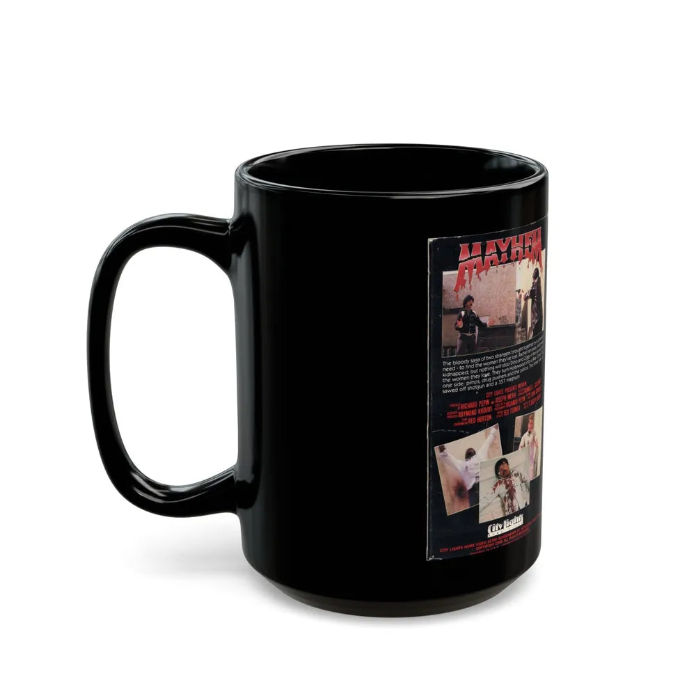 MAYHEM (VHS COVER) - Black Coffee Mug-Go Mug Yourself