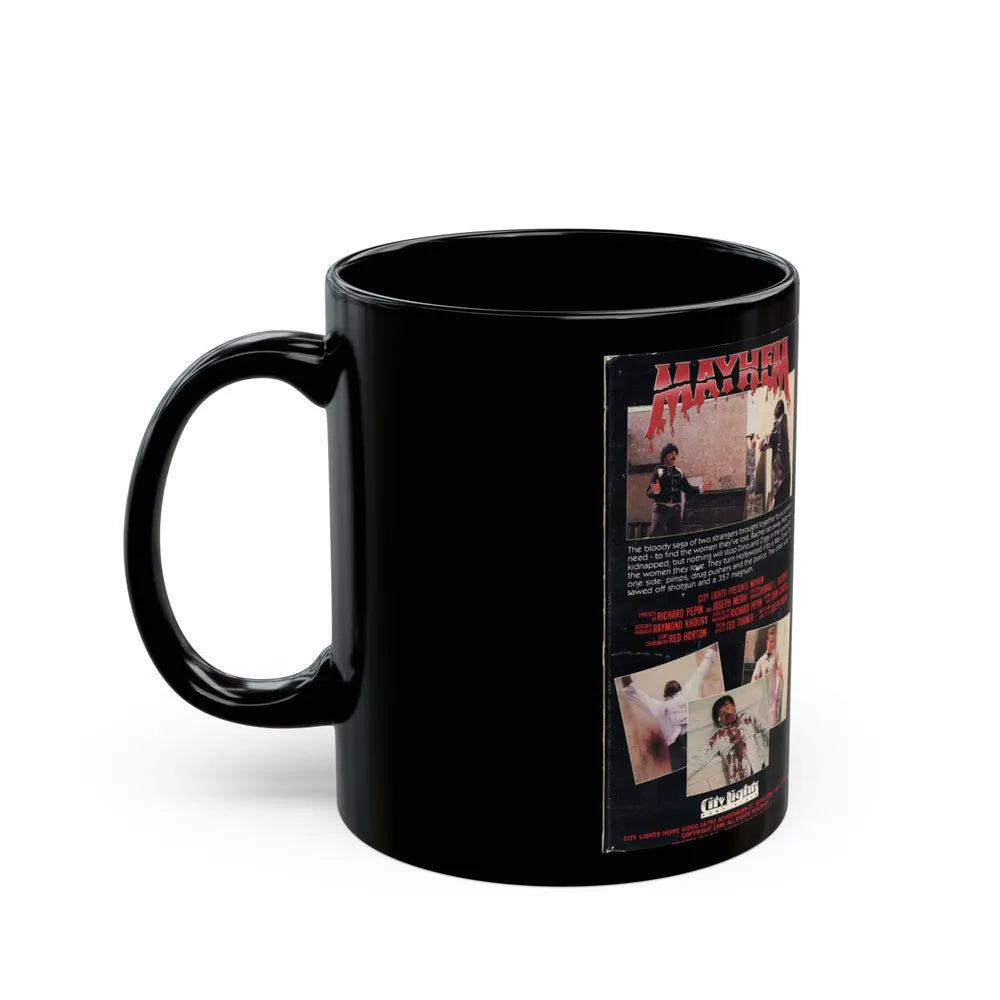 MAYHEM (VHS COVER) - Black Coffee Mug-Go Mug Yourself