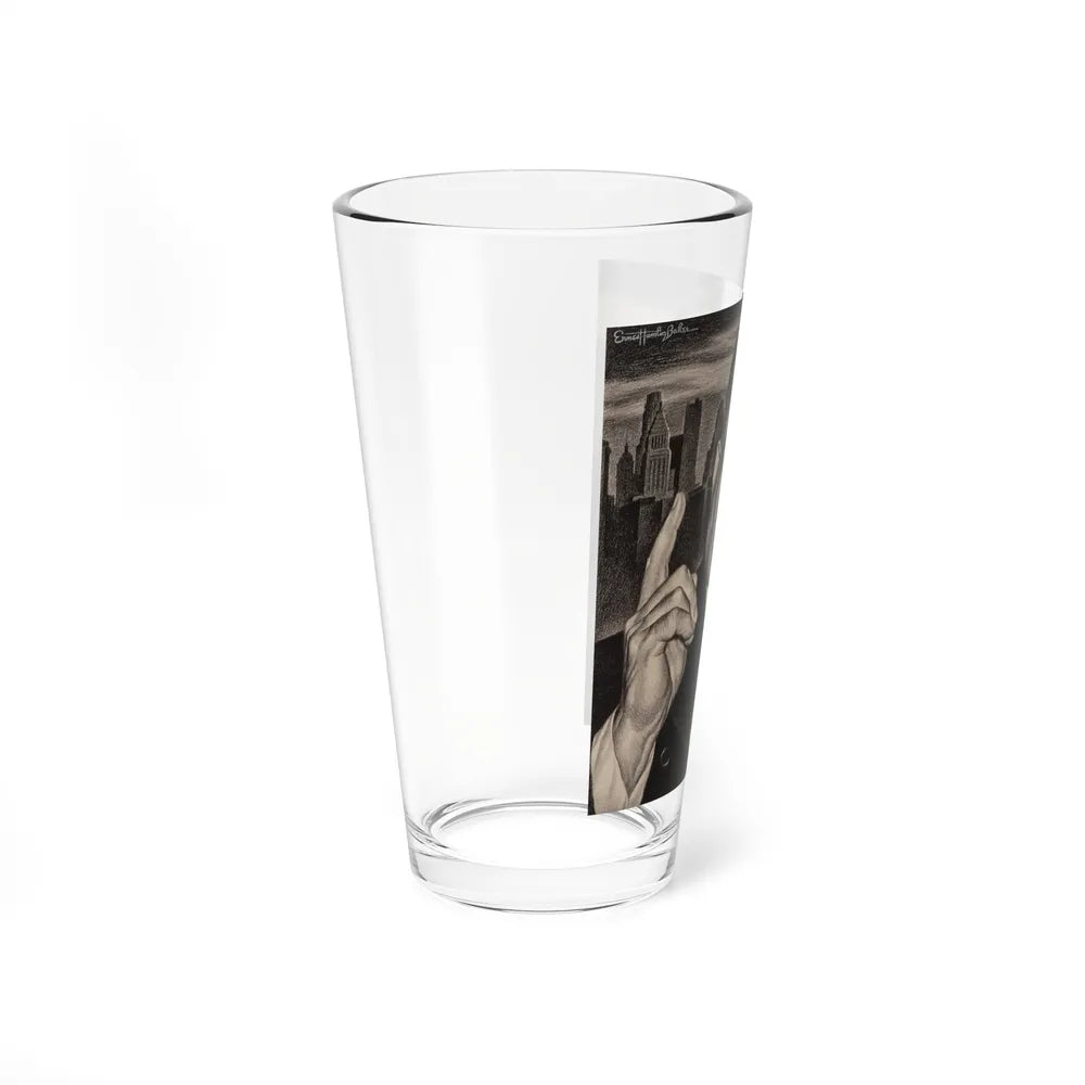 Mayor Fiorello LaGuardia (Magazine Illustration) Pint Glass 16oz-Go Mug Yourself