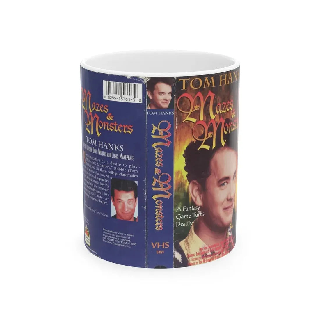 MAZES & MONSTERS TOM HANKS (VHS COVER) - White Coffee Mug 11oz - Go Mug Yourself