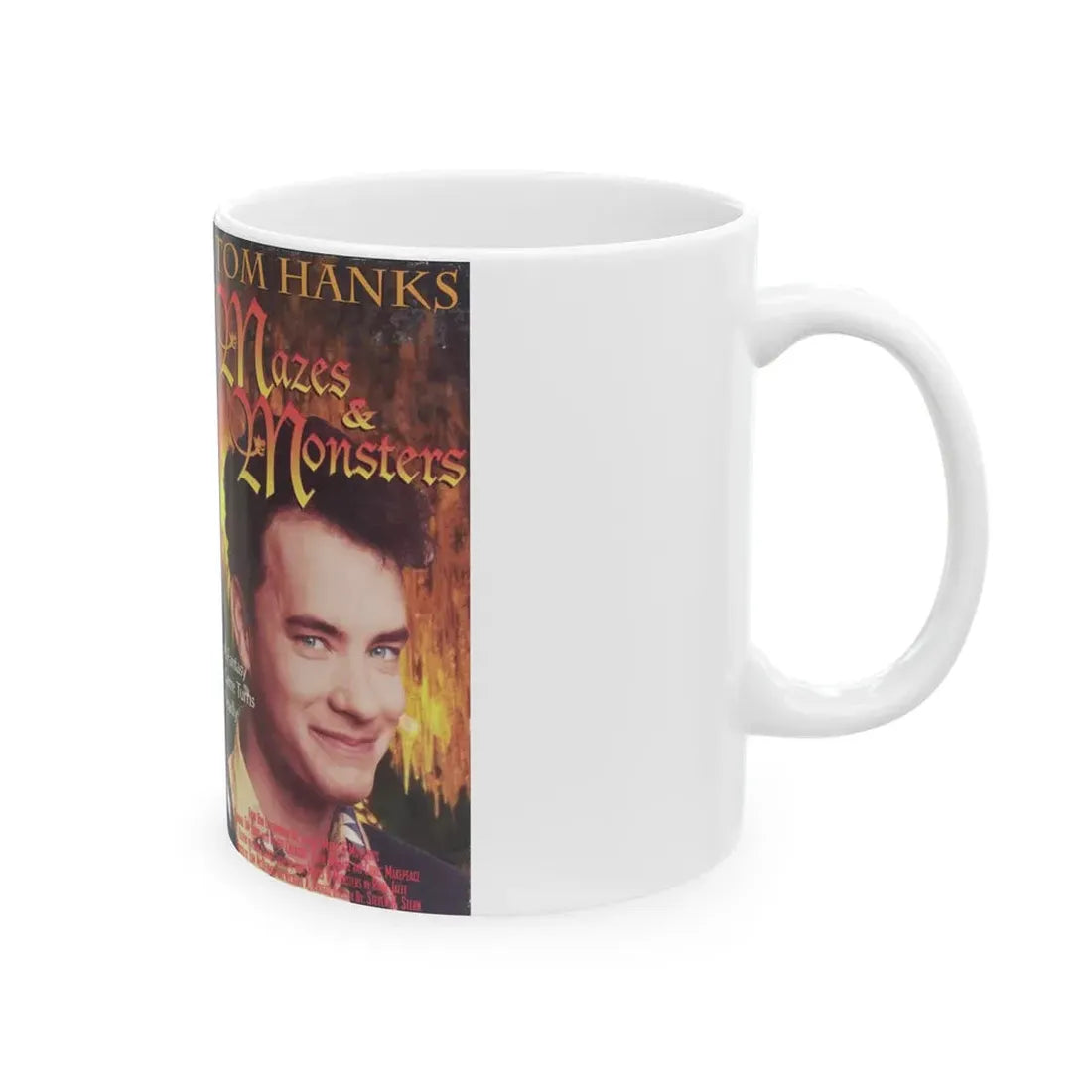 MAZES & MONSTERS TOM HANKS (VHS COVER) - White Coffee Mug - Go Mug Yourself