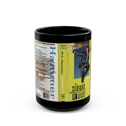 MC HAMMER THE MOVIE PLEASE HAMMER DONT HURT EM (VHS COVER) - Black Coffee Mug-15oz-Go Mug Yourself