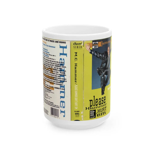 MC HAMMER THE MOVIE PLEASE HAMMER DONT HURT EM (VHS COVER) - White Coffee Mug-15oz-Go Mug Yourself