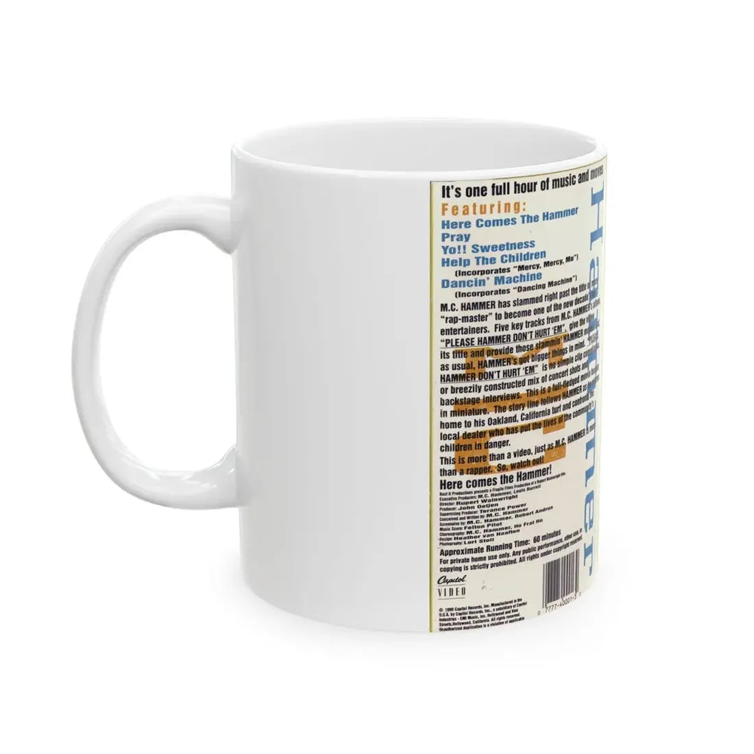 MC HAMMER THE MOVIE PLEASE HAMMER DONT HURT EM (VHS COVER) - White Coffee Mug - Go Mug Yourself
