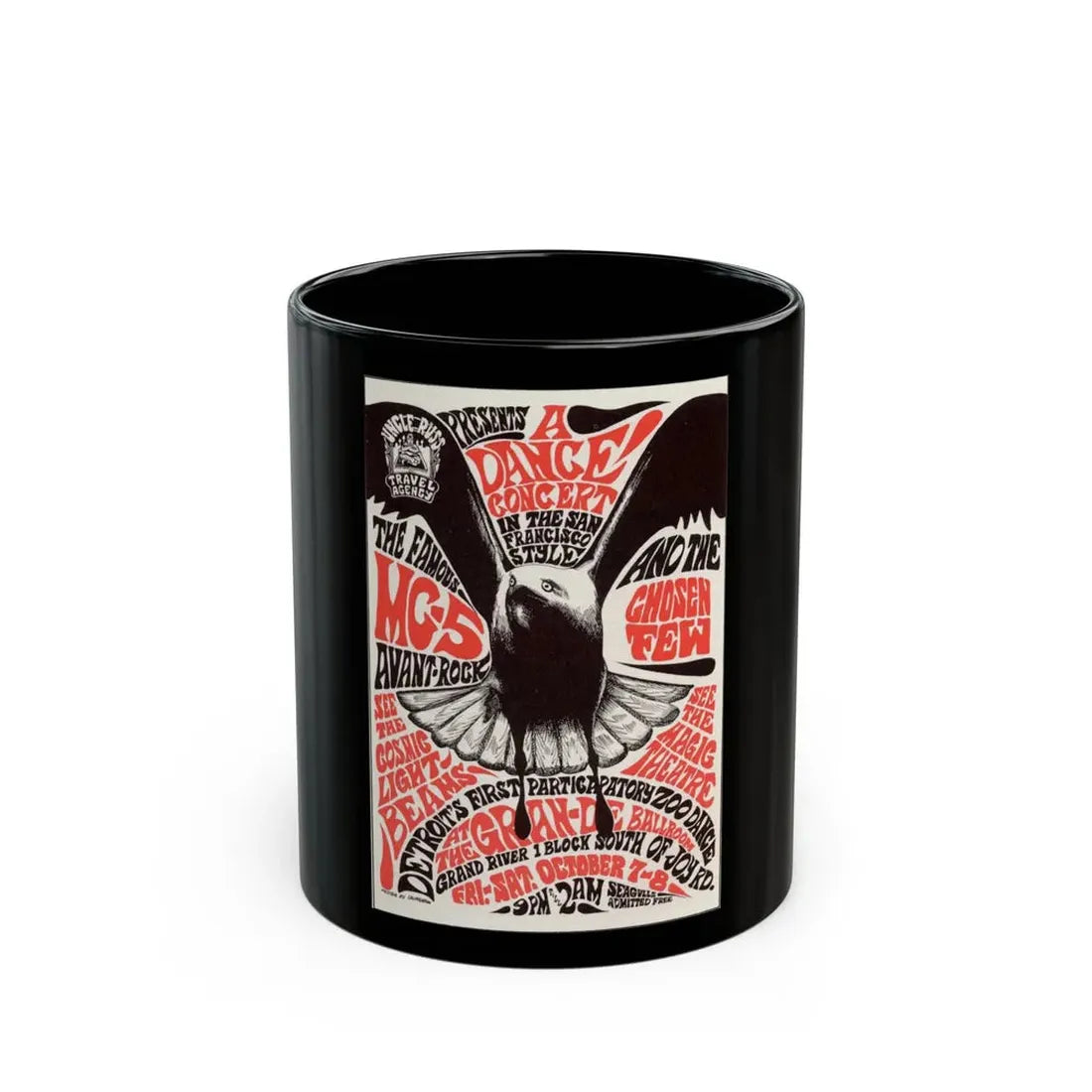 mc5 (Music Poster) Black Coffee Mug 11oz - Go Mug Yourself