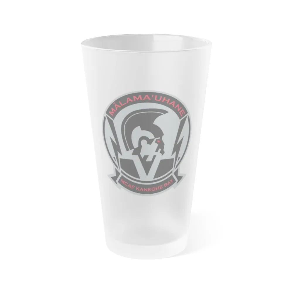 MCAF Kaneohe Bay (USMC) Frosted Pint Glass 16oz-Go Mug Yourself