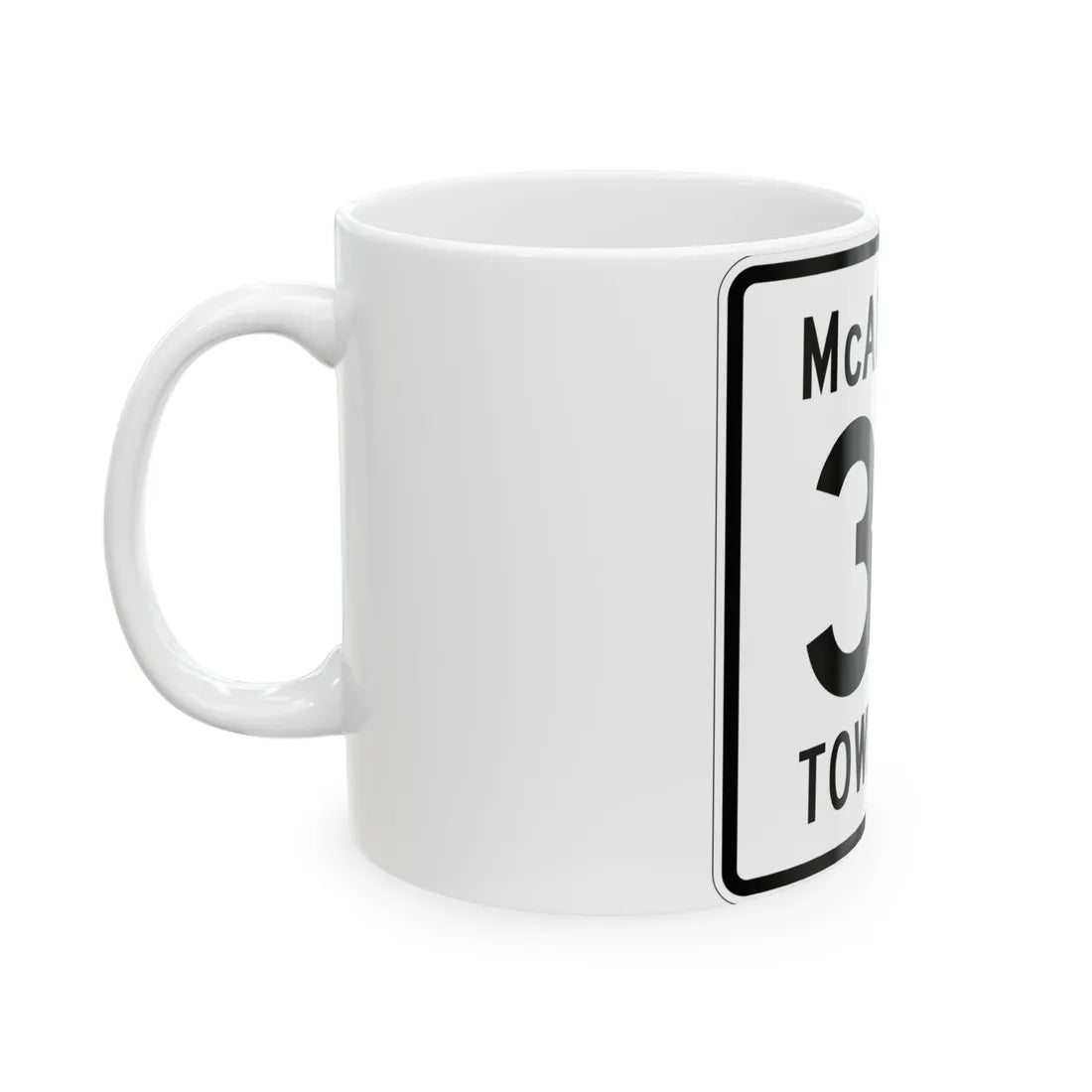 McArthur Township Route 36 Logan County Ohio (Ohio) (Road Sign) White Coffee Mug - Go Mug Yourself