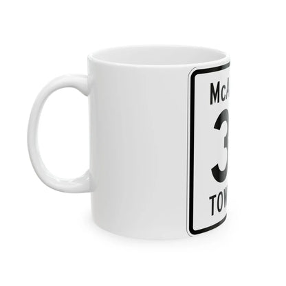 McArthur Township Route 36 Logan County Ohio (Ohio) (Road Sign) White Coffee Mug - Go Mug Yourself