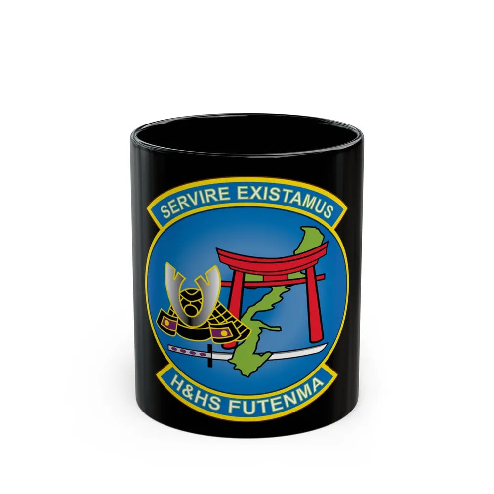 MCAS Futenma H&HS Futenma (USMC) Black Coffee Mug-11oz-Go Mug Yourself