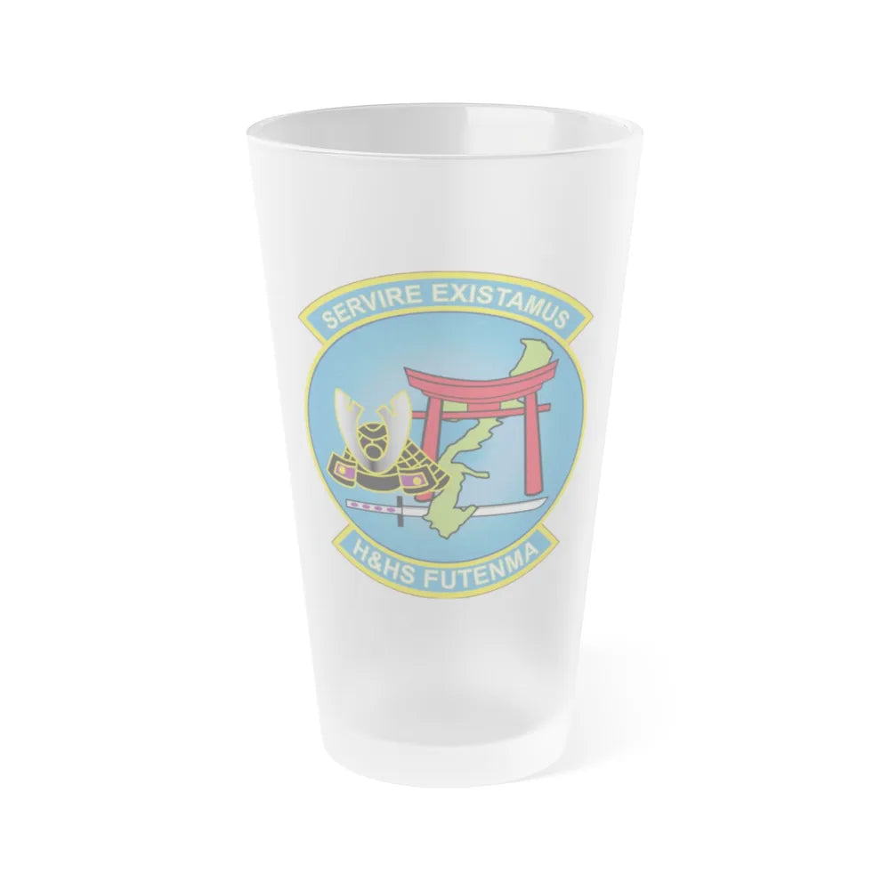 MCAS Futenma H&HS Futenma (USMC) Frosted Pint Glass 16oz-Go Mug Yourself