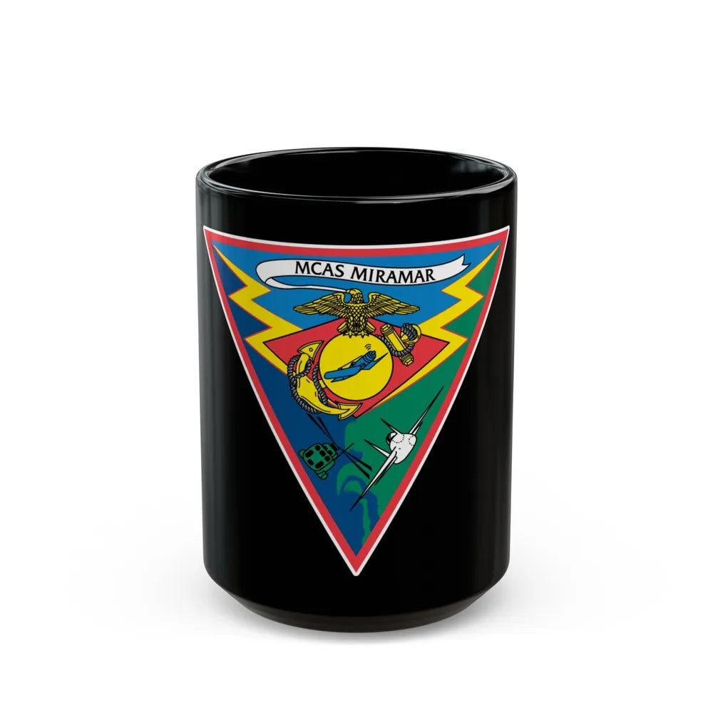 MCAS Miramar (USMC) Black Coffee Mug-15oz-Go Mug Yourself