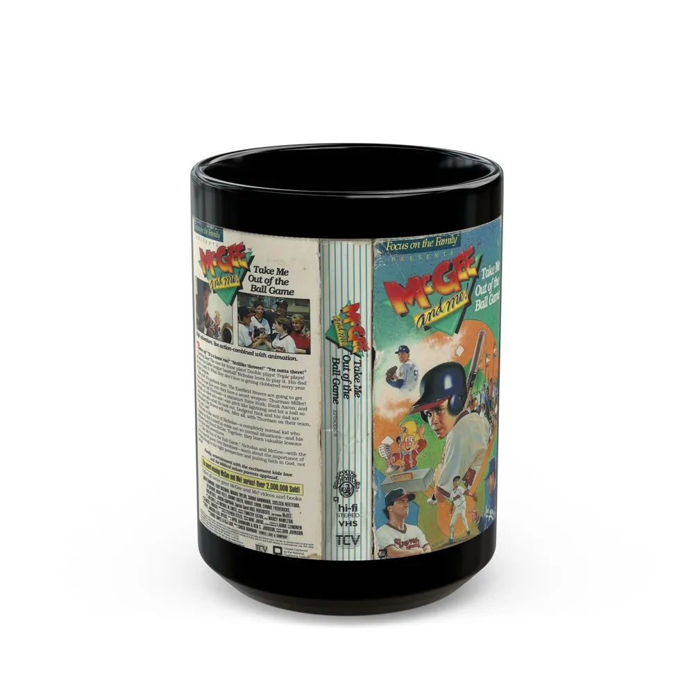 MCGEE AND ME TAKE ME OUT TO THE BALL GAME (VHS COVER) - Black Coffee Mug-15oz-Go Mug Yourself