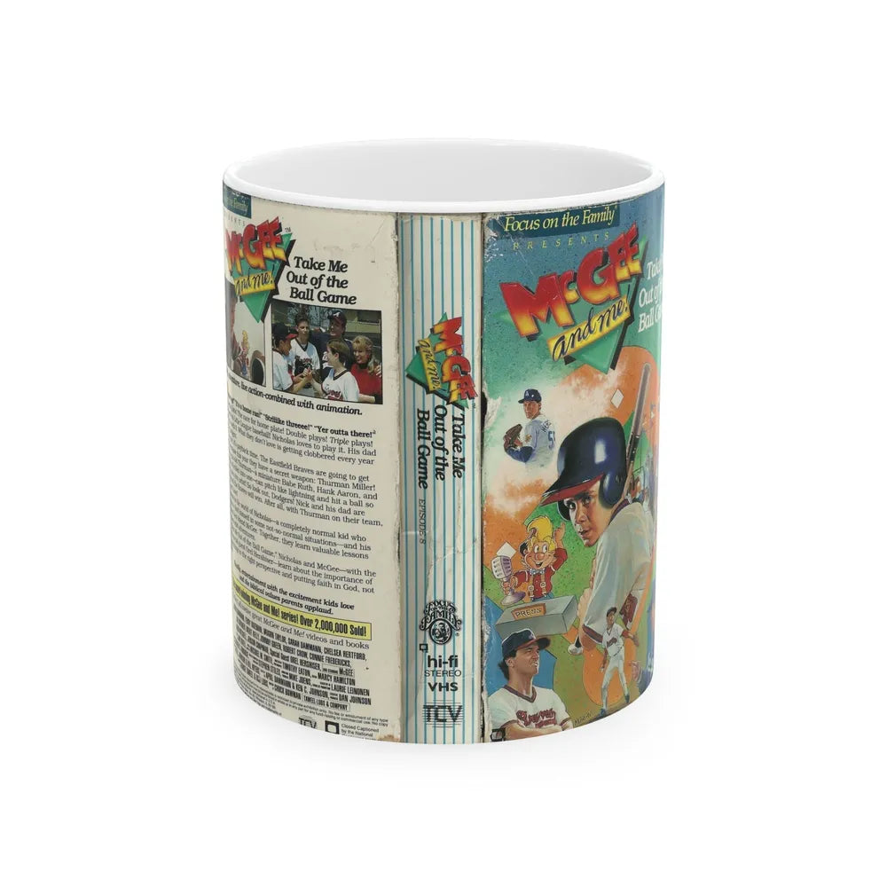 MCGEE AND ME TAKE ME OUT TO THE BALL GAME (VHS COVER) - White Coffee Mug-11oz-Go Mug Yourself