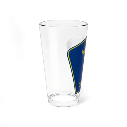 McLean County 1 (Illinois) (Road Sign) Pint Glass 16oz - Go Mug Yourself