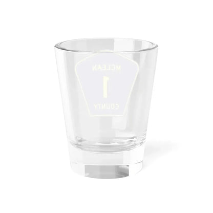 McLean County 1 (Illinois) (Road Sign) Shot Glass 1.5oz - Go Mug Yourself