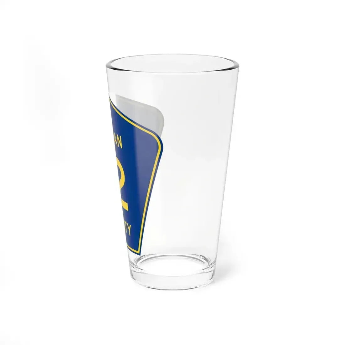 McLean County 12 (Illinois) (Road Sign) Pint Glass 16oz - Go Mug Yourself