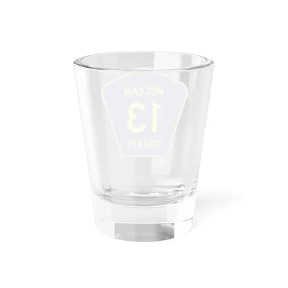 McLean County 13 (Illinois) (Road Sign) Shot Glass 1.5oz - Go Mug Yourself