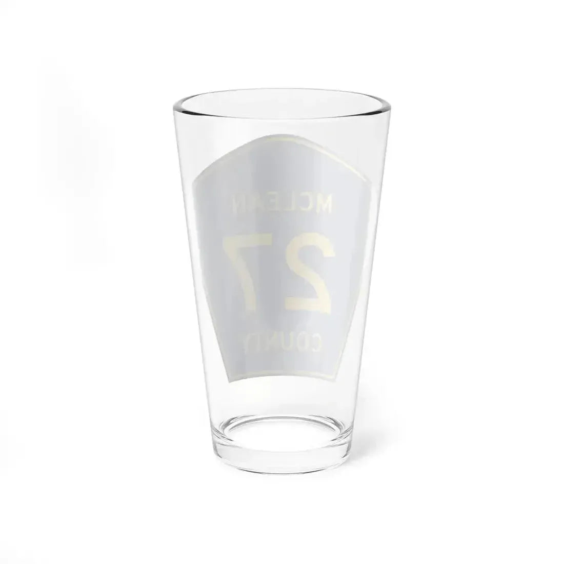 McLean County 27 (Illinois) (Road Sign) Pint Glass 16oz - Go Mug Yourself