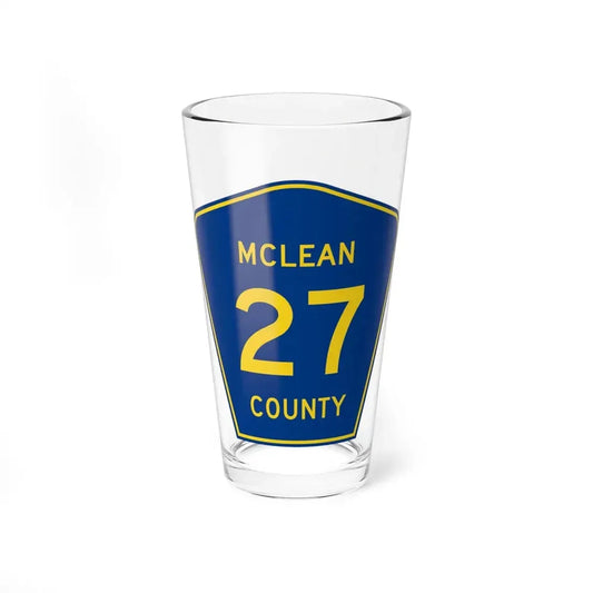 McLean County 27 (Illinois) (Road Sign) Pint Glss 16oz 16oz - Go Mug Yourself