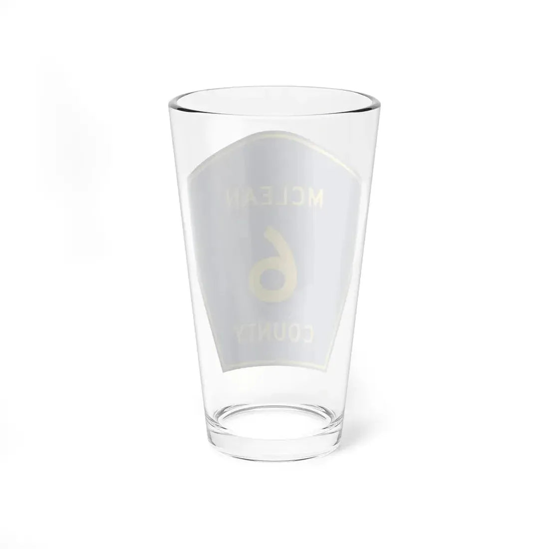 McLean County 6 (Illinois) (Road Sign) Pint Glss 16oz - Go Mug Yourself