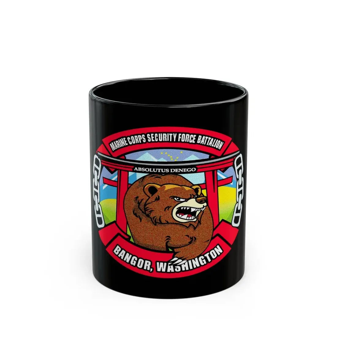 MCSFB BANGOR CHIEFS MESS (USMC) Black Coffee Mug 11oz - Go Mug Yourself