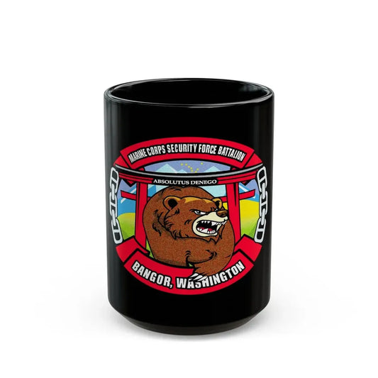 MCSFB BANGOR CHIEFS MESS (USMC) Black Coffee Mug 15oz - Go Mug Yourself