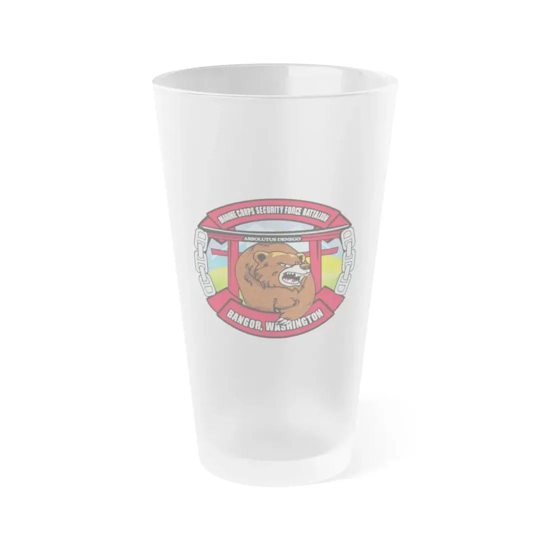 MCSFB BANGOR CHIEFS MESS (USMC) Frosted Pint Glass 16oz Default Title - Go Mug Yourself