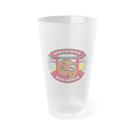 MCSFB BANGOR CHIEFS MESS (USMC) Frosted Pint Glass 16oz-Go Mug Yourself