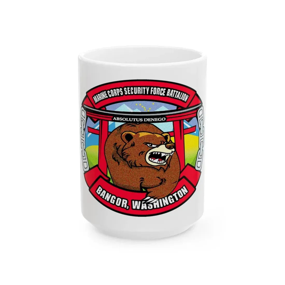 MCSFB BANGOR CHIEFS MESS (USMC) White Coffee Mug 15oz - Go Mug Yourself