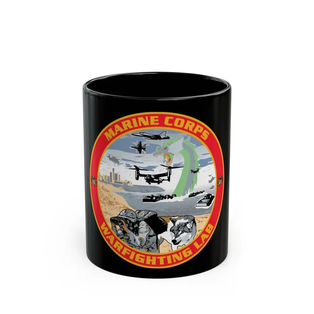 MCWL Warfighting Lab (USMC) Black Coffee Mug 11oz - Go Mug Yourself
