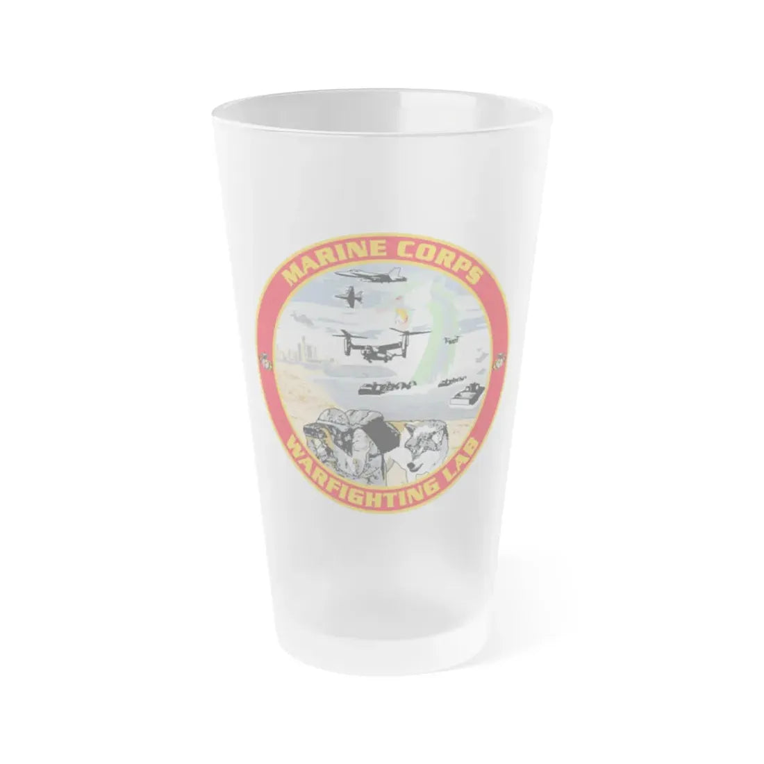 MCWL Warfighting Lab (USMC) Frosted Pint Glass 16oz Default Title - Go Mug Yourself