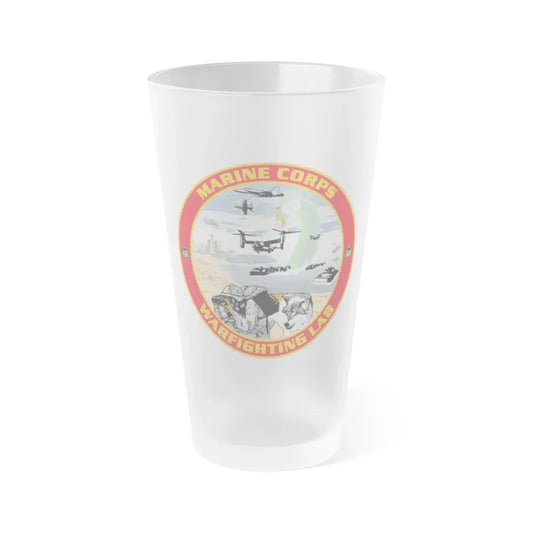 MCWL Warfighting Lab (USMC) Frosted Pint Glass 16oz Default Title - Go Mug Yourself