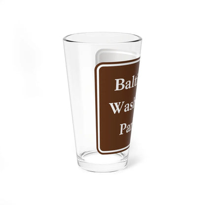 MD B-W Parkway (Maryland) (Road Sign) Pint Glass 16oz - Go Mug Yourself
