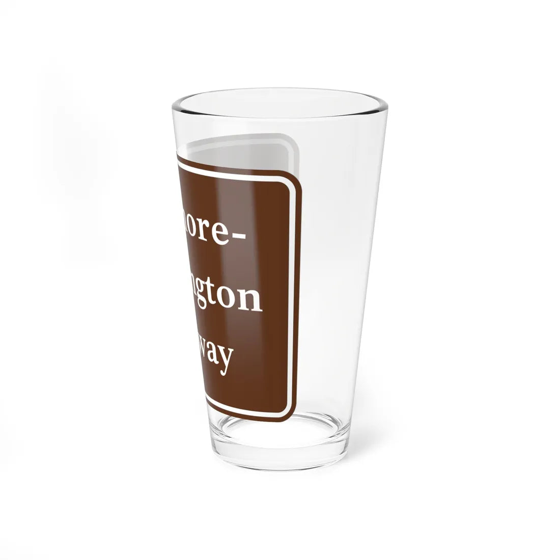 MD B-W Parkway (Maryland) (Road Sign) Pint Glass 16oz - Go Mug Yourself